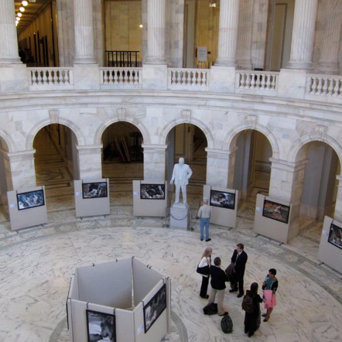 Living with Wolves exhibit at Russell Senate Office Rotunda