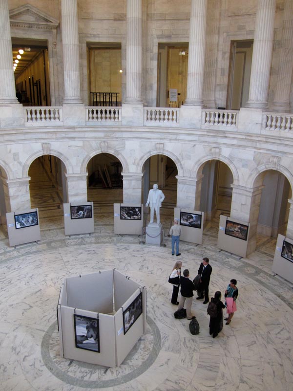 Living with Wolves exhibit at Russell Senate Office Rotunda